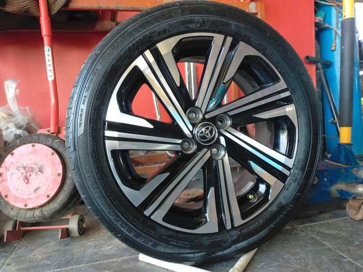 แม็กโตโยต้า ป้ายแดงสีเดิม ขอบ16 พร้อมยางดันลอป 185 55 16 ปี24 ยางสวยทุกเส้นใส่ yaris vios รูปที่ 3