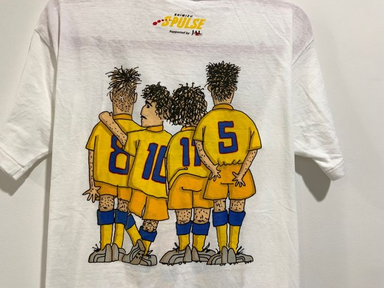 เสื้อยืดทีม S Pulse ทีมฟุตบอล JAL แท้ 💯 size ขนาด อก 21 ยาว 27.5 นิ้ว สภาพใหม่มาก ลายสวยมากเต็มหน้าหลัง เนื้อผ้านิ่มมาก หายากน่าสะสมครับ รูปที่ 8