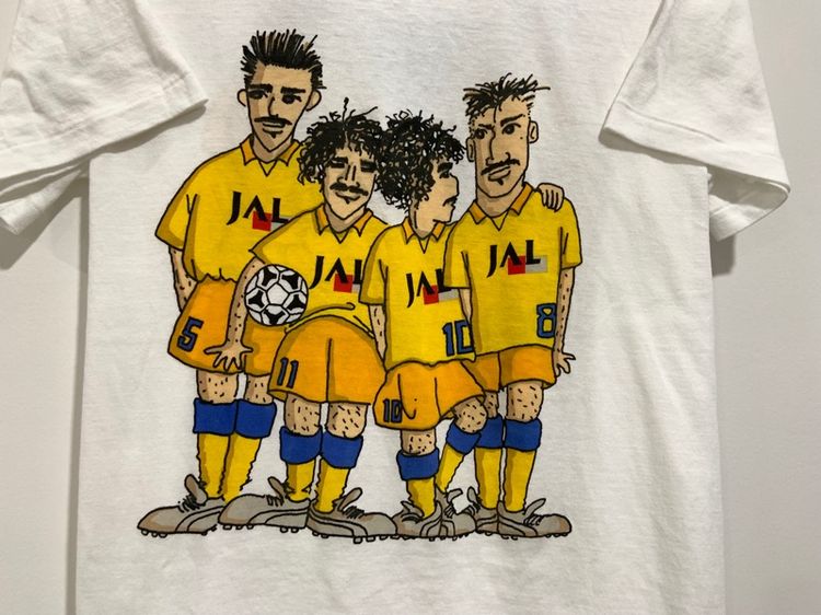 เสื้อยืดทีม S Pulse ทีมฟุตบอล JAL แท้ 💯 size ขนาด อก 21 ยาว 27.5 นิ้ว สภาพใหม่มาก ลายสวยมากเต็มหน้าหลัง เนื้อผ้านิ่มมาก หายากน่าสะสมครับ รูปที่ 2