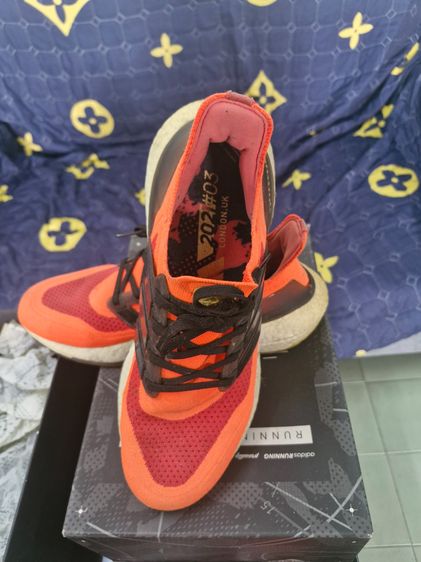 รองเท้าวิ่ง Adidas Ultraboost 21 สีพิเศษ สีส้ม Solar red สำหรับงานวิ่งมาราธอนระดับเมเจอร์ London UK รูปที่ 7