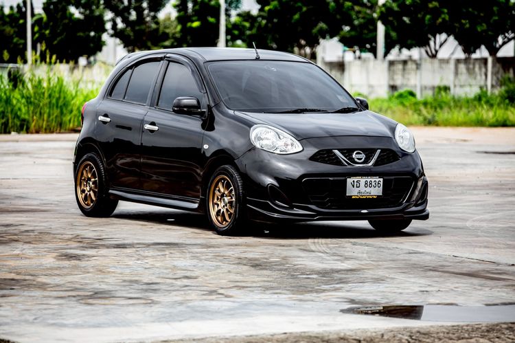 Nissan March 2017 1.2 E Sedan เบนซิน เกียร์ธรรมดา ดำ รูปที่ 3