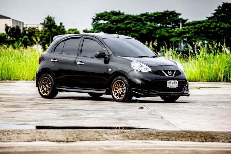 Nissan March 2017 1.2 E Sedan เบนซิน เกียร์ธรรมดา ดำ รูปที่ 4