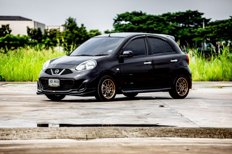 Nissan March 2017 1.2 E Sedan เบนซิน เกียร์ธรรมดา ดำ รูปที่ 2
