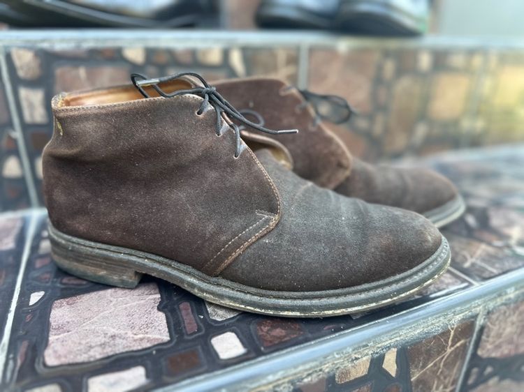 น้ำตาล หนังแท้ รองเท้าทางการ UK 9.5 | EU 44 | US 10 รองเท้า หนังกลับ ไซส์ 43 28cm