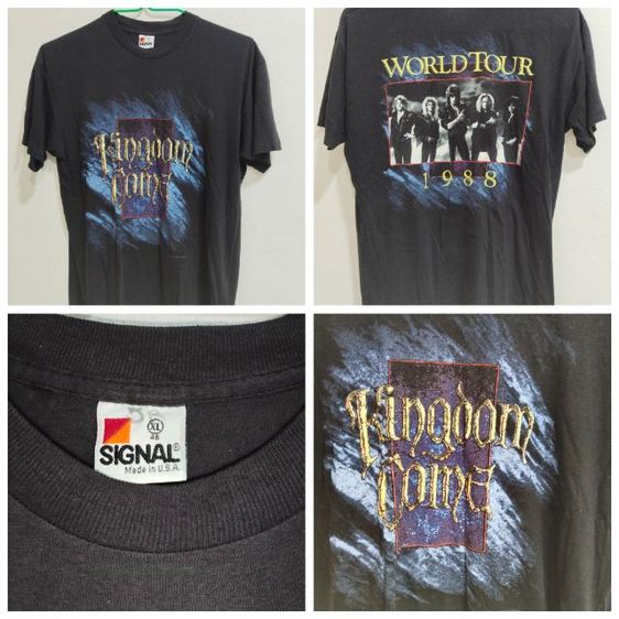 เสื้อวง kingdom ผ้าบางตะเข็บเดียว ตำหนิ ไม่พบ 