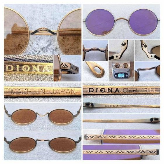 1 ในแว่นตาแฮนด์คราฟท์ที่ดีที่สุดของเมืองซาบาเอะ DIGNA by PARIS MIKI Inc โมเดลคลาสสิก–หยดน้ำกลม–จอห์น เลนนอน กรอบแกะลาย ประณีต วิจิตร เลนส์กระจกคริสตัลญี่ปุ่น FLYING HORUS สีน้ำตาล–ตอร์ติญ่า...Authentic DIGNA handcrafted in Sabae, Japan รูปที่ 7