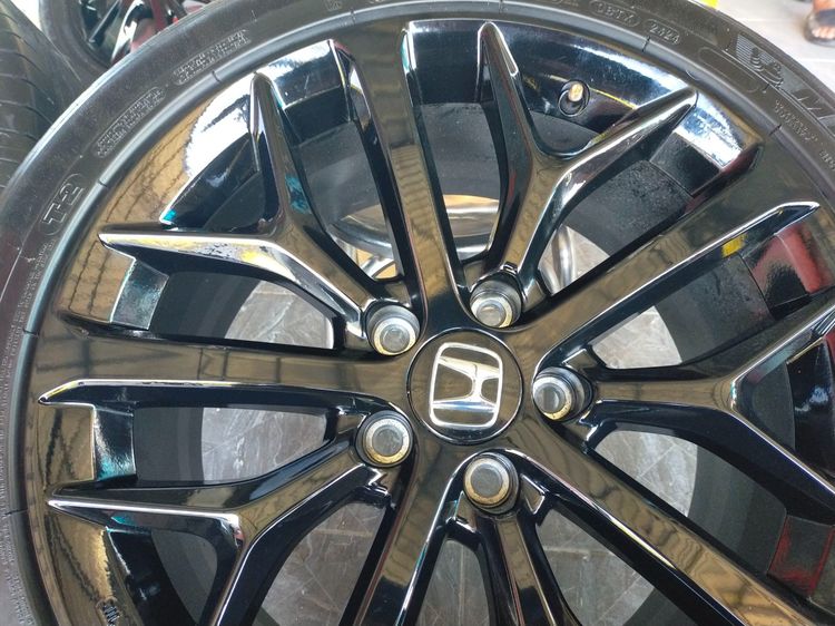 แม็กฮอนด้า ขอบ18 สีอบpowder coat พร้อมยางมิชลิน 235 45 18 ปี24 ใส่ new civic, accord ได้ทุกรุ่น รูปที่ 7