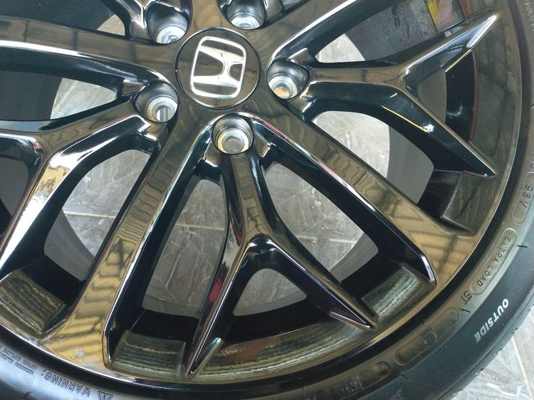 แม็กฮอนด้า ขอบ18 สีอบpowder coat พร้อมยางมิชลิน 235 45 18 ปี24 ใส่ new civic, accord ได้ทุกรุ่น รูปที่ 6