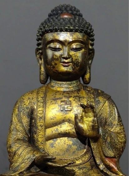 🕉️พระพุทธรูปไวโรจนพุทธศากยมุนีทิเบต  รูปที่ 4