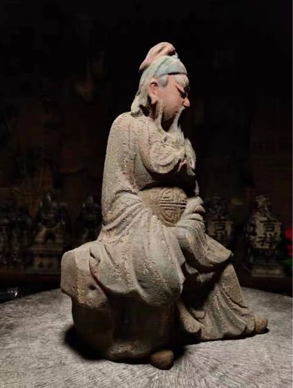 ✨พระพุทธรูปไม้แกะโบราณเทพแห่งโชคลาภ รูปที่ 3