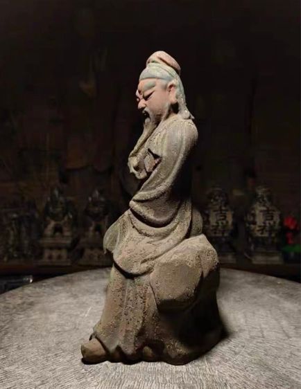 ✨พระพุทธรูปไม้แกะโบราณเทพแห่งโชคลาภ