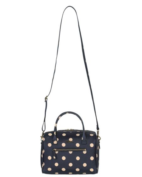 Sold out Cath Kidston Bowler Crossbody กระเป๋าทรงบอสตัน โบลเลอร์ ลายจุดน้ำเงินครีม (Navy  Ivory Polka Dot) รูปที่ 18