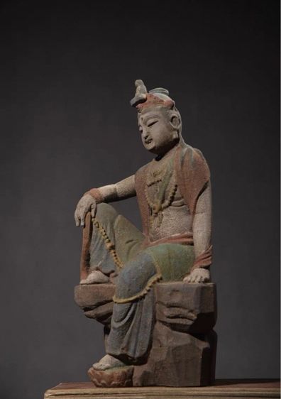 พระพุทธรูปไม้แกะสลักจีนโบราณหายาก  รูปที่ 4