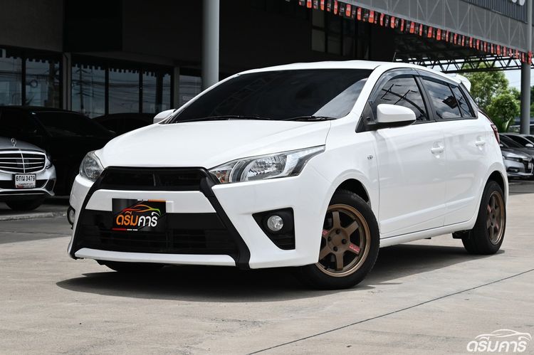 Toyota Yaris 2015 1.2 J Sedan เบนซิน ไม่ติดแก๊ส เกียร์อัตโนมัติ ขาว