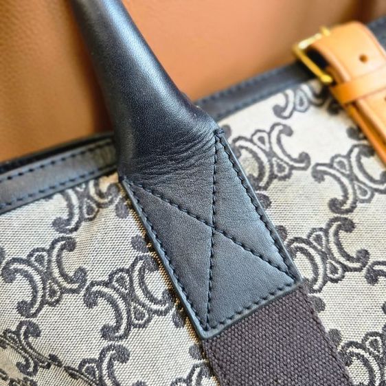 Vintage celine macadam blue canvas handbagsแท้ รูปที่ 10