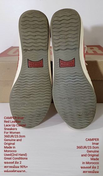CAMPER Imar for Women 36EU(23.0cm) Genuine and Original ของแท้ มือ 2 สภาพเยี่ยม, รองเท้า CAMPER หนังแท้ พื้นเต็ม Soft และเชือกแท้ สวยมาก รูปที่ 10