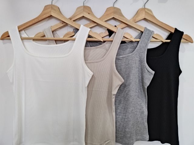 เสื้อกล้าม ฟรีไซส์ สีขาว สีดำ คอกลม คอเหลี่ยม ผ้านุ่มมาก รูปที่ 9