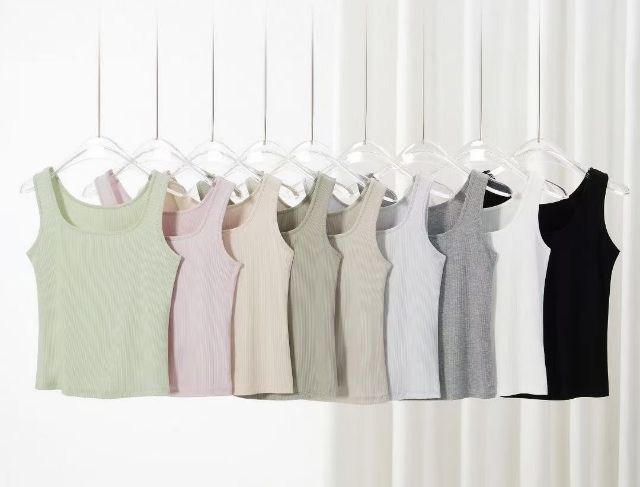 เสื้อกล้าม ฟรีไซส์ สีขาว สีดำ คอกลม คอเหลี่ยม ผ้านุ่มมาก รูปที่ 3