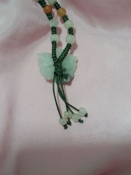 🌸สร้อยคอหยกแท้ แกะสลักดอกสวย 🌸 รูปที่ 3