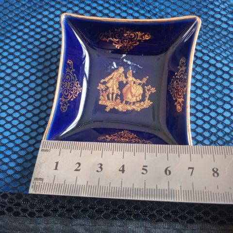 Limoges แท้จากฝรั่งเศส เขียนด้วยน้ำทองแท้ 24K สวยค่ะ(เหมายกคู่) รูปที่ 8