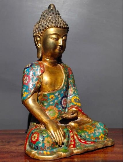 🌺ทิเบตพระพุทธทองเหลือง (ถมปัด)  รูปที่ 3