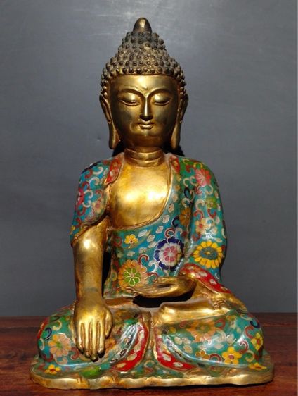 🌺ทิเบตพระพุทธทองเหลือง (ถมปัด) 