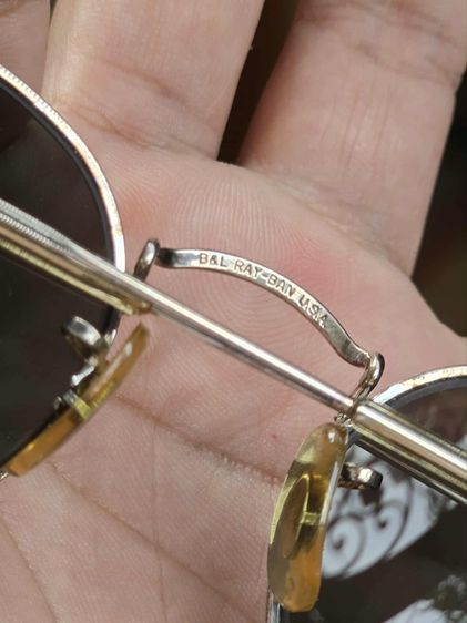 Vintage Ray-Ban  B L W2247 Etched White Gold Made In Usa . รูปที่ 4