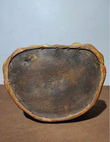 ☯️รูปปั้นพระพุทธรูปทองเหลืองลงยาแบบธิเบต รูปที่ 4