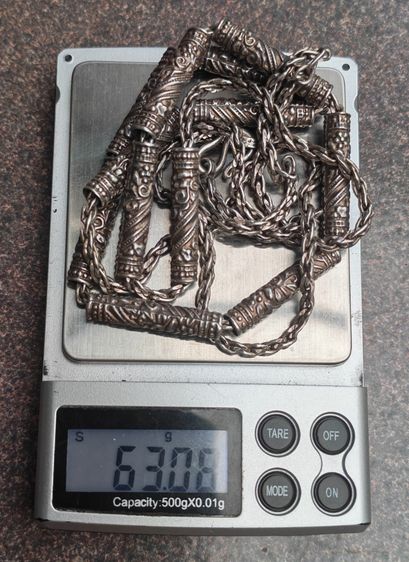 สร้อยคอเงินแท้พร้อมตะกรุดเงินแท้ 12 ดอก งานเก่า เพิ่งจะเคยเห็น ราคาแบ่งปันครับ รูปที่ 8