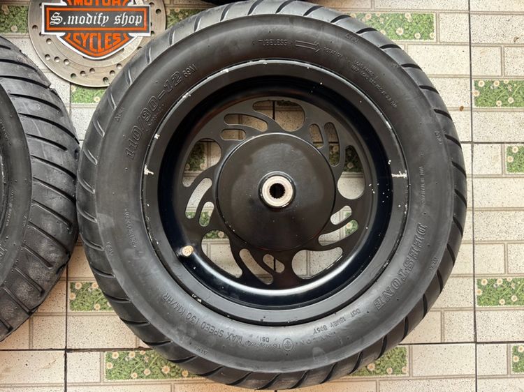 ล้อแม็กฟีโน่115 ขอบ12 พร้อมยาง ชุดละ5900 ติดต่อ 089-4138993 เอส  รูปที่ 5