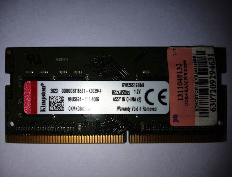 RAM 8GB DDR4 2,666MHz - Kington รูปที่ 2