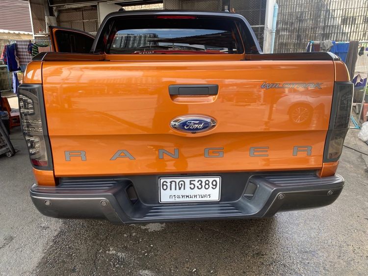 Ford Ranger 2017 2.0 Hi-Rider Wildtrak Pickup ดีเซล ไม่ติดแก๊ส เกียร์อัตโนมัติ ส้ม รูปที่ 3