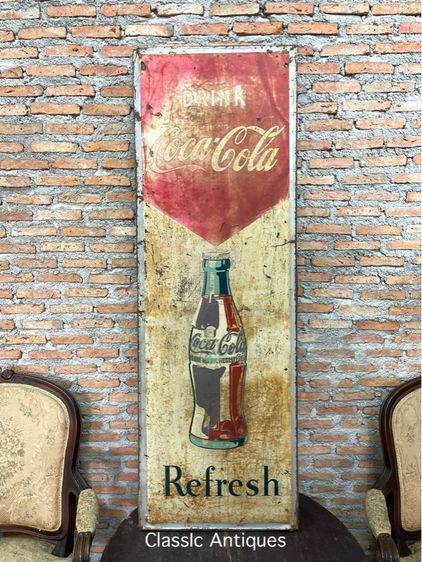 ป้าย โค้กสังกะสี เก่าสะสม