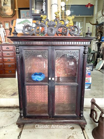 ตู้ไทย ไม้สัก หัวขุน โบราณเก่าสะสม