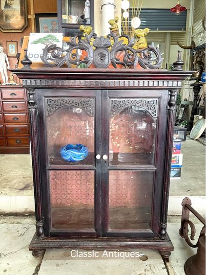 ตู้ไทย ไม้สัก หัวขุน โบราณเก่าสะสม รูปที่ 2