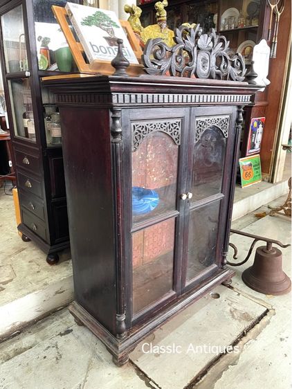 ตู้ไทย ไม้สัก หัวขุน โบราณเก่าสะสม รูปที่ 8