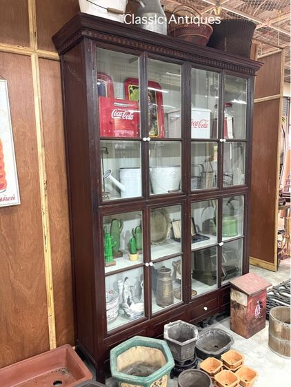 ตู้ไทย ไม้สัก หัวบัว โบราณเก่าสะสม รูปที่ 4