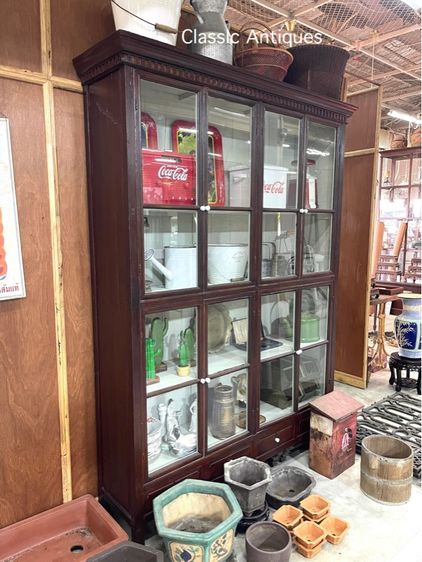 ตู้ไทย ไม้สัก หัวบัว โบราณเก่าสะสม รูปที่ 3