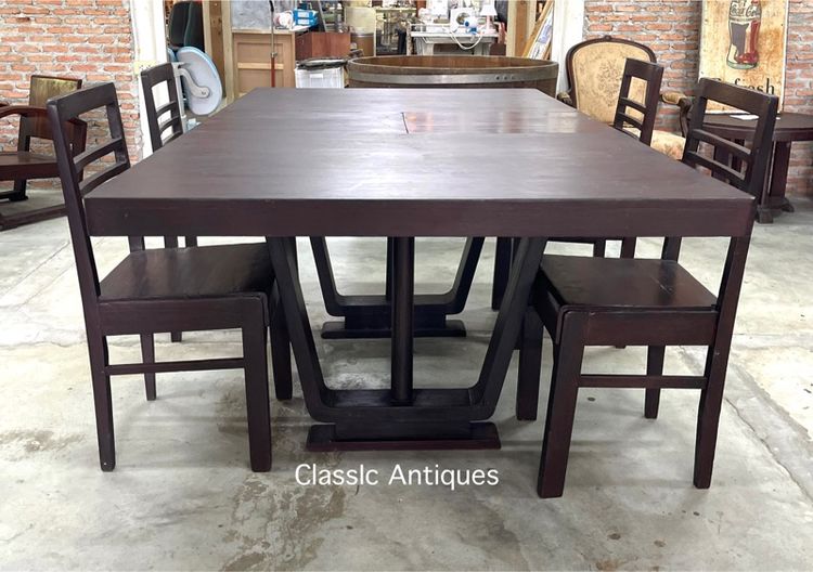 โต๊ะไม้สัก  โบราณเก่าสะสม รูปที่ 2