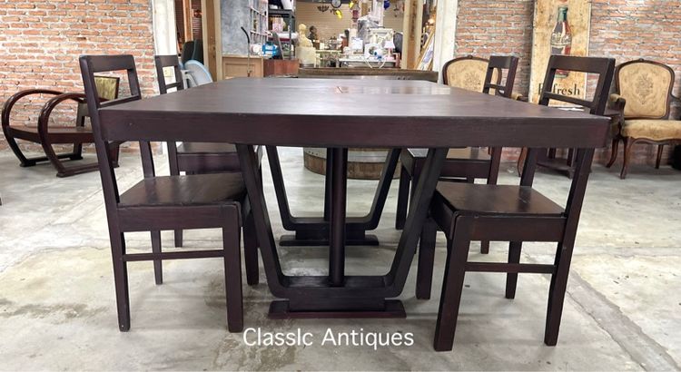 โต๊ะไม้สัก  โบราณเก่าสะสม รูปที่ 3