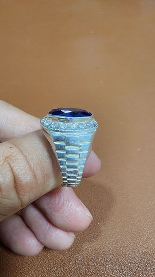 แหวนเงินแท้จากนคร หัวไพลิน size 60 รูปที่ 4