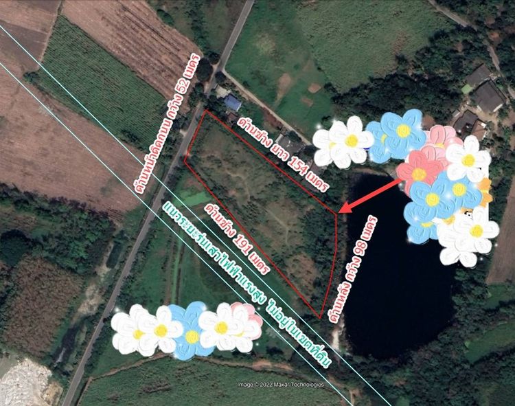 ที่ดินติดถนน ขายด่วน 7 ไร่ 57 ตรว. อ.บ้านโป่ง ราชบุรี เจ้าของขายเอง