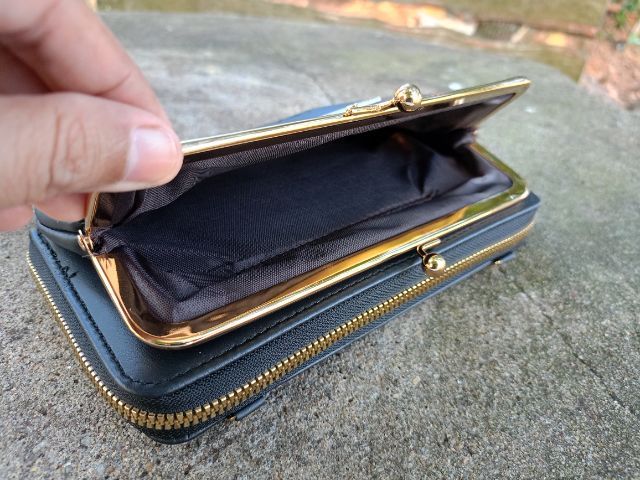 กระเป๋าสตางค์ผู้หญิงใบยาวสีดำ รูปที่ 6