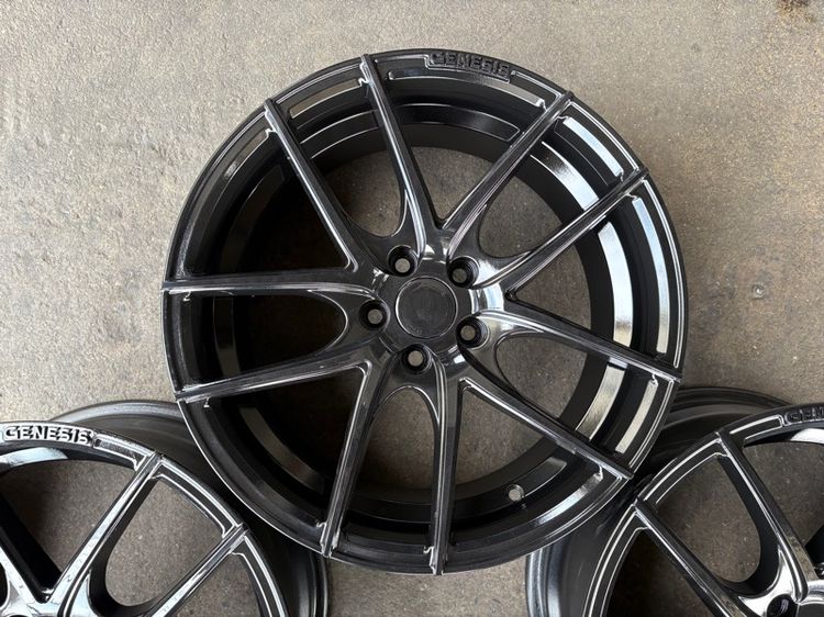 ล้อแม็กขอบ17 5รู114 กว้าง8 ออฟ40 สีดำเงา ล้อไทย (ล้อทำสีมาใหม่เพื่อความสวยงาม) ไม่มีซ่อม  รูปที่ 7