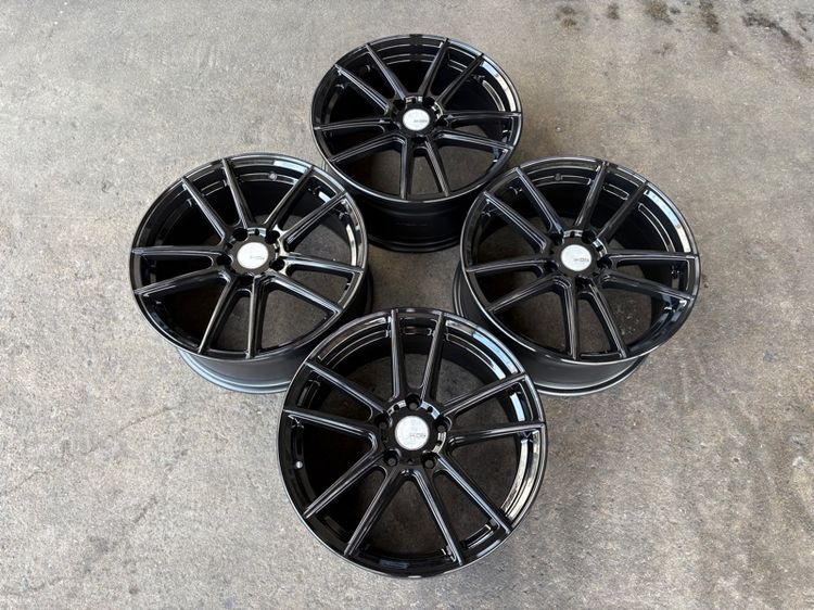 ล้อแม็กขอบ17 5รู114 กว้าง7.5 ออฟ42 สีดำเงา (ล้อทำสีมาใหม่เพื่อความสวยงาม) ไม่มีซ่อม รูปที่ 3