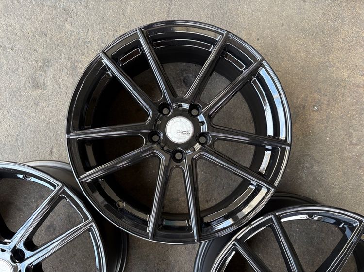 ล้อแม็กขอบ17 5รู114 กว้าง7.5 ออฟ42 สีดำเงา (ล้อทำสีมาใหม่เพื่อความสวยงาม) ไม่มีซ่อม รูปที่ 6