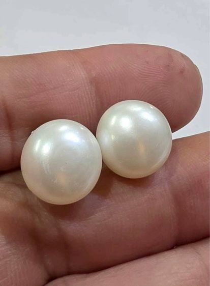 งานเก่า เงินแท้ มุกแท้ มุกกว้าง 1 cm. 🤍🤍  รูปที่ 4