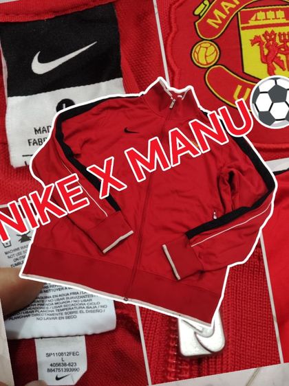 L แขนยาว เสื้อแจ็คเก็ต | เสื้อคลุม เสื้อแจ๊คเก็ต NIKE.ผีแดง❤️⚽.แท้