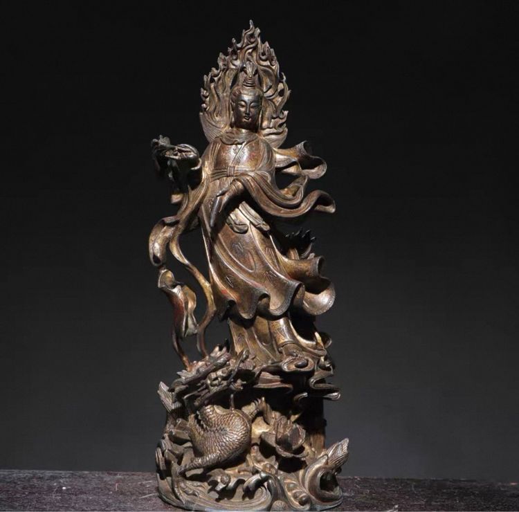 🕉️ พระพุทธรูปยืน“พระแม่สาจีหลง”เก่า