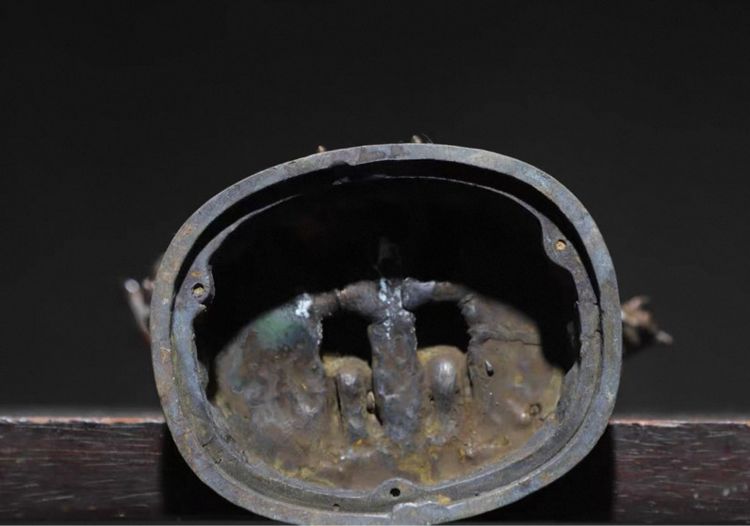 🕉️ พระพุทธรูปวัชระทองเหลืองสัมฤทธิ์แบบทิเบต รูปที่ 5